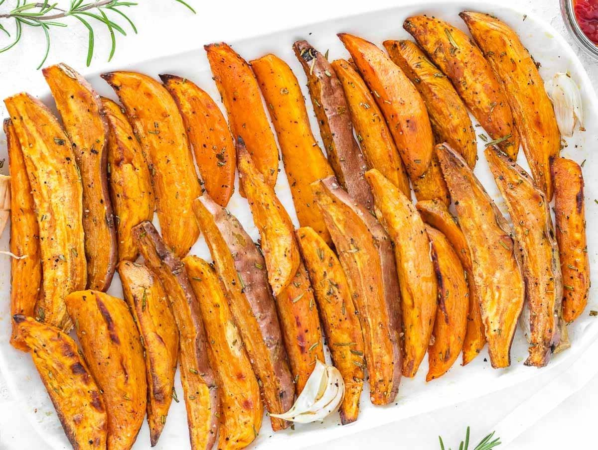 geröstete Süßkartoffel-Wedges