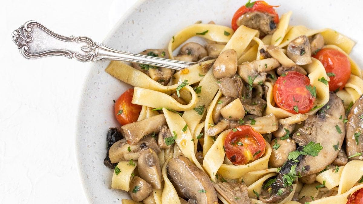 Vegane Pilz-Pasta